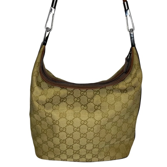 Gucci | Authentic Vintage Signature Monogram Hobo Shoulder Bag Y2K Style - Picture 5 of 17
